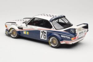 BMW 3.0 CSL E9 Garage Du Bac #76 P. Depnic / H. Coulon 24 Hours of Le Mans 1977 Minichamps 1:18 155772576 Diecast - image 5 of 6
