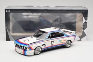 BMW 3.0 CSL E9 #12 BMW Motorsport C. Amon / H-J. Stuck Winners 6 Hours Nurburgring 1973 Minichamps 1:18 155732612 Diecast - image 6 of 6