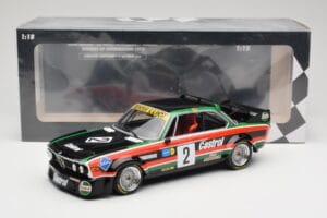 BMW 3.0 CSL E9 #2 Luigi Racing J-M. de Wael / A. de Fierlant Winners GP Nurburgring 1976 Minichamps 1:18 155762502 Diecast - image 6 of 6