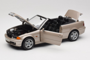 BMW 328i E46 Cabriolet Sand Beige Metallic Kyosho 1:18 80430009756 Diecast - image 2 of 9