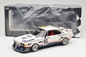 BMW 3.5 CSL E9 #46 Team Brock P. Brock / F. Muir / J. Aubriet 24 Hours of Le Mans 1976 Minichamps 1:18 153762646 Diecast - image 6 of 6