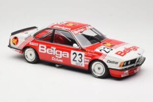 BMW 635 CSi E24 Belga Juma Racing M. Winkelhock / T. Regout 24 Hours of Spa 1985 Minichamps 1:18 155852523 Diecast - image 4 of 6