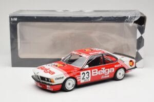 BMW 635 CSi E24 Belga Juma Racing M. Winkelhock / T. Regout 24 Hours of Spa 1985 Minichamps 1:18 155852523 Diecast - image 6 of 6