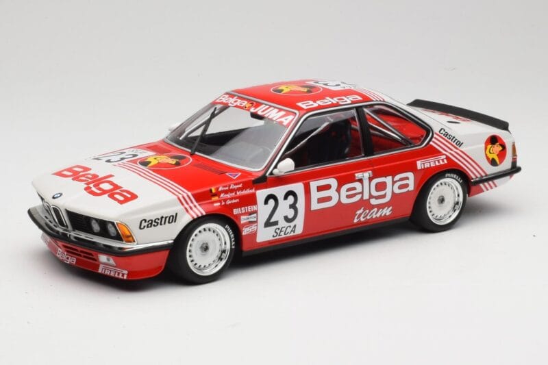 BMW 635 CSi E24 Belga Juma Racing M. Winkelhock / T. Regout 24 Hours of Spa 1985 Minichamps 1:18 155852523 Diecast