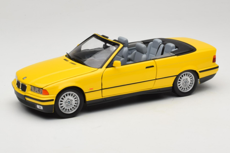 BMW 3 Series E36 Cabriolet Yellow UT Models 1:18 BMW007 Diecast
