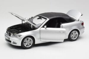 BMW 135i E88 Cabriolet Titan Silver Kyosho 1:18 80430427021 Diecast - image 2 of 8
