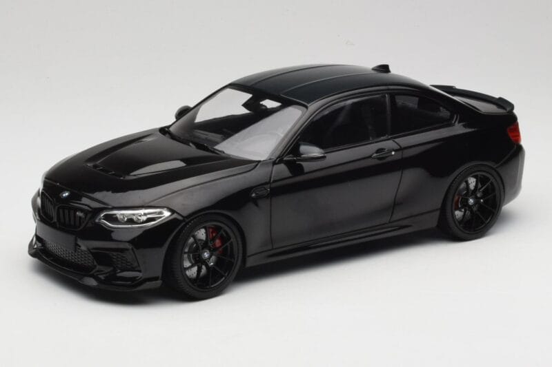 BMW M2 CS F87 Black Metallic with Black Wheels Minichamps 1:18 155021026 Diecast