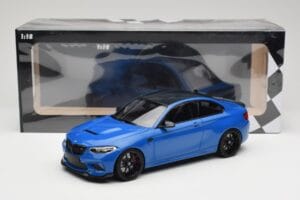 BMW M2 CS F87 Blue Metallic With Black Wheels Minichamps 1:18 155021022 Diecast - image 6 of 6