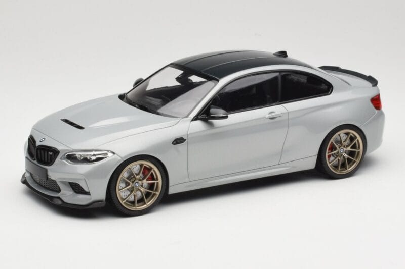 BMW M2 CS F87 Silver with Gold Wheels Minichamps 1:18 155021028 Diecast