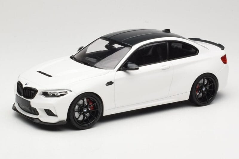 BMW M2 CS F87 White with Black Wheels Minichamps 1:18 155021025 Diecast