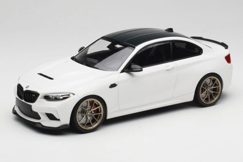 BMW M2 F87 CS Alpine White Gold Wheels Minichamps 1:18 155021020 Diecast