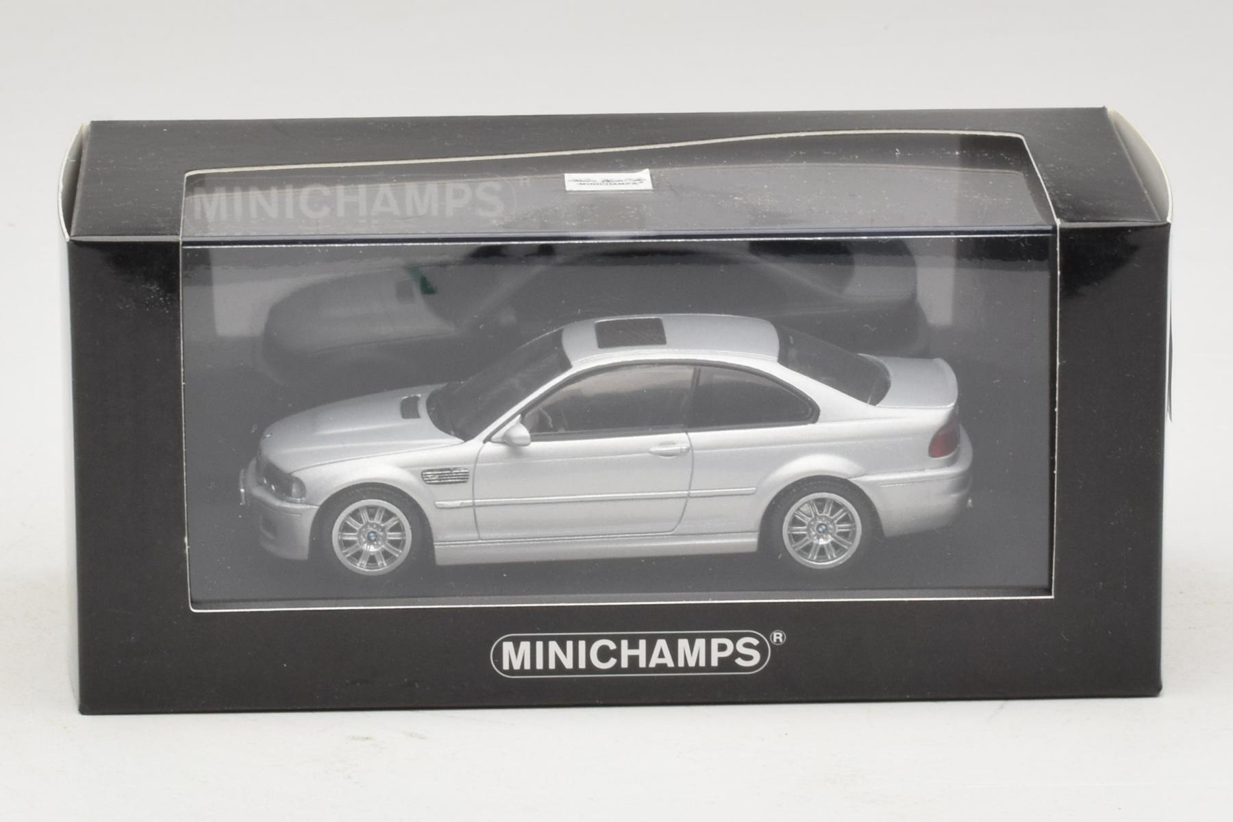 【希少】Minichamps  M3 クーペ(E46) 1/43 シルバー Minichamps BMW M3 E46 1:43 Silver Coupe Diecast
