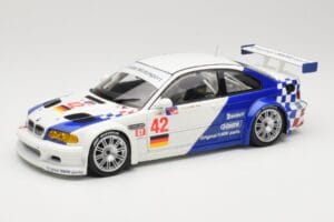 BMW M3 E46 GTR #42 J. Muller / J.J. Lehto ALMS 2001 Minichamps 1:18 80430139183 Diecast