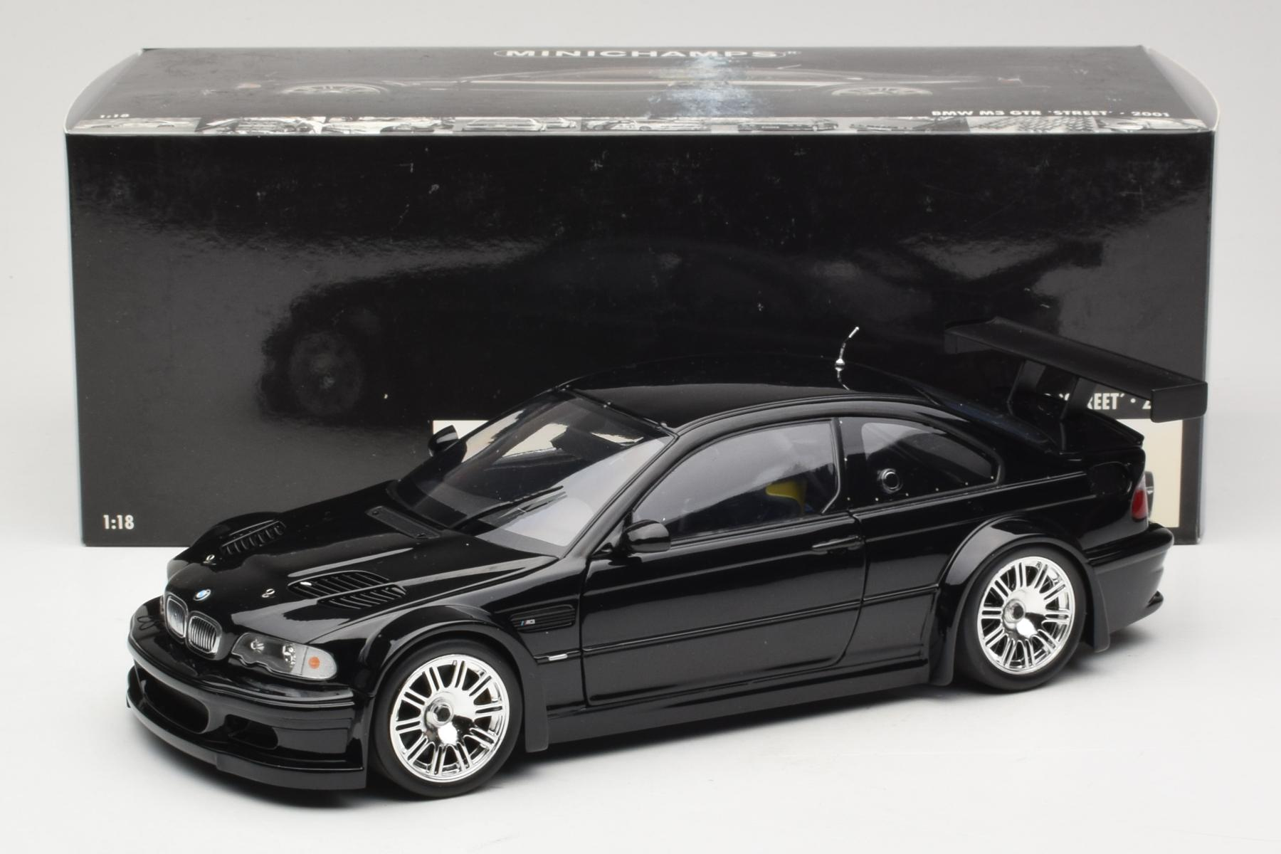 Minichamps BMW M3 E46 GTR 1:18 Street Black Diecast