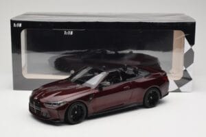 BMW M4 G83 Cabrio Red Metallic Minichamps 1:18 155021032 Diecast - image 6 of 6