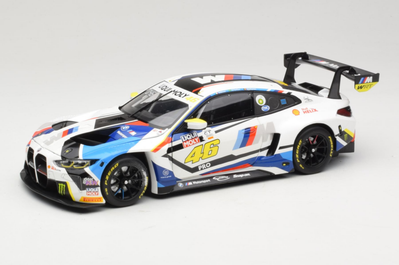 BMW M4 GT3 #46 V. Rossi / A. Farfus / M. Martin Team WRT 12 Hours of Bathurst 2023 Minichamps 1:18 113232146 Diecast