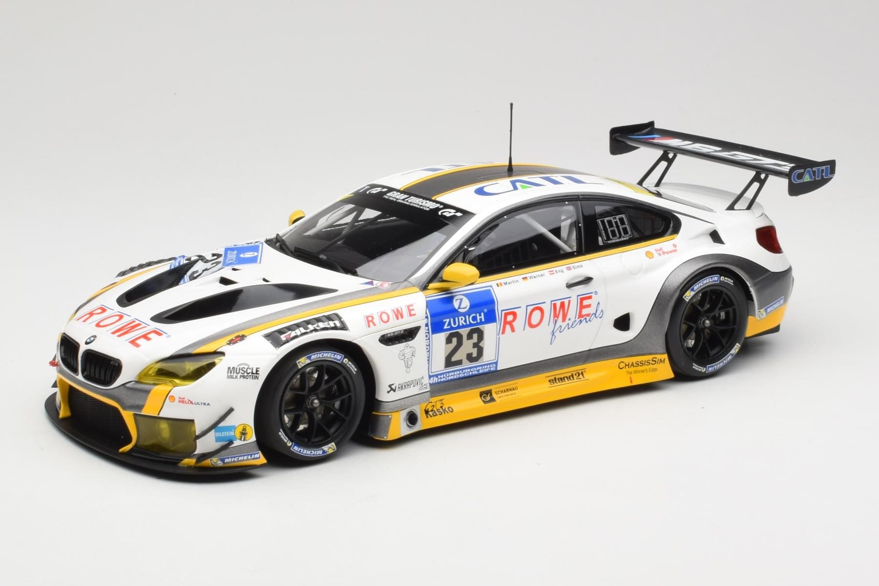MINICHAMPS 1/18  M6 GT3 ミニカー bmw-m6-gt3-f13-n23-rowe-racing