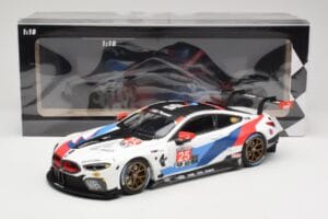 BMW M8 GTE Team RLL C. De Phillippi / B. Auberlen 2nd in Class 12 Hours of Sebring 2018 Minichamps 1:18 155182925 Diecast - image 6 of 6