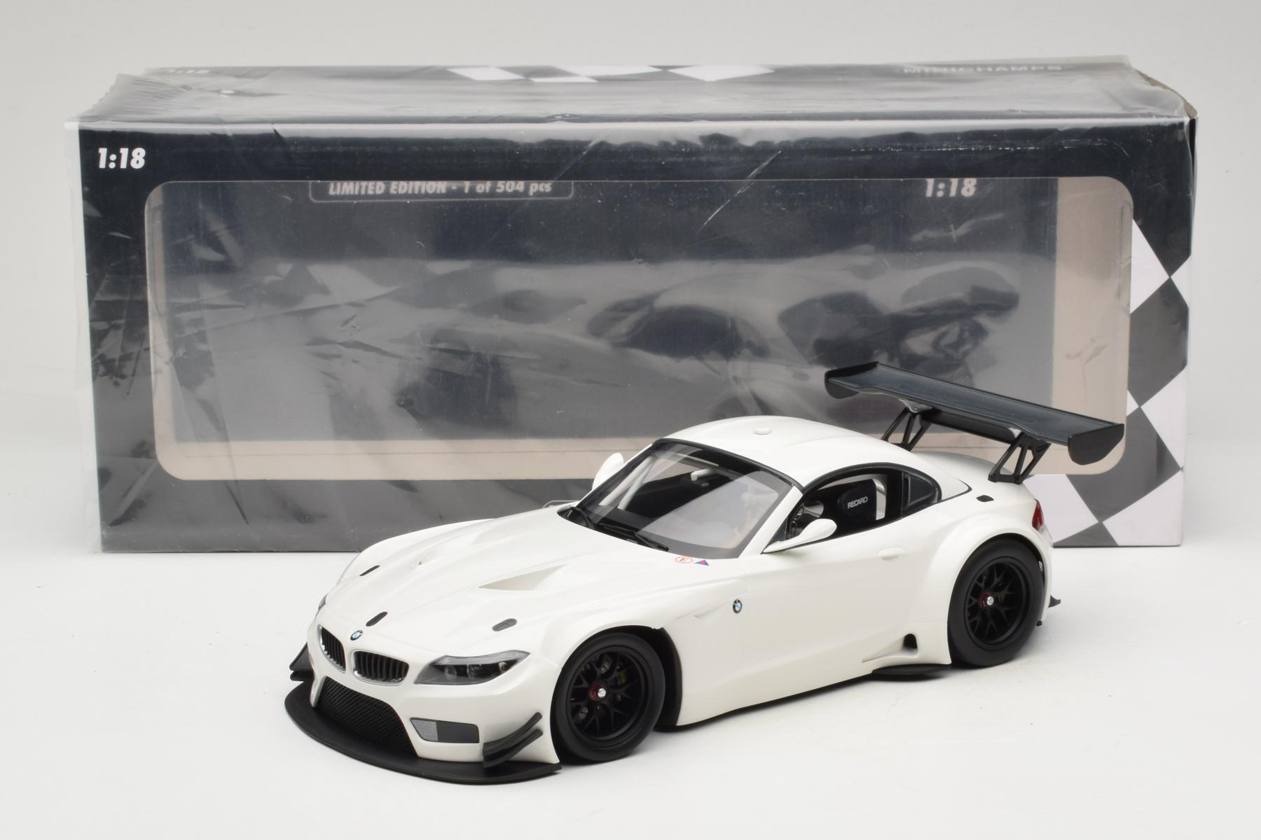 Minichamps BMW Z4 GT3 E89 1:18 White Racer
