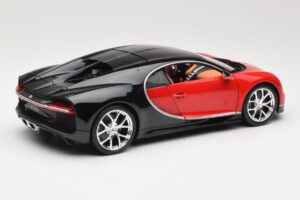 Bugatti Chiron Black & Red Bburago 1:18 18-11040 Diecast - image 3 of 8