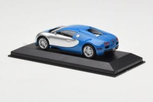 Bugatti Veyron Centenaire Blue Metallic Silver Minichamps 1:43 400110850 Diecast - image 3 of 4