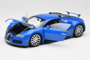 Bugatti Veyron Light Blue Dark Blue Minichamps 1:18 100110821 Diecast - image 2 of 8