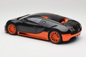 Bugatti Veyron Super Sport World Record Edition Carbon & Orange Minichamps 1:18 100110840 Diecast - image 7 of 8