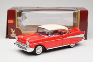 Chevrolet Bel Air Matador Red & India Ivory Road Legends 1:18 92109 Diecast - image 8 of 8