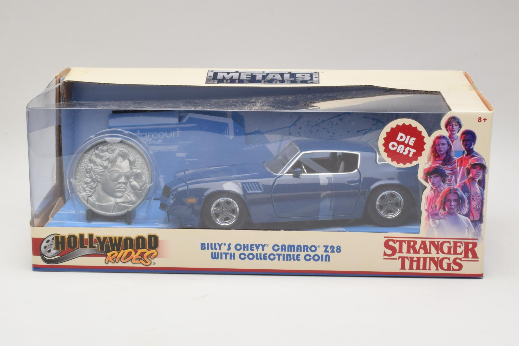 Chevrolet Camaro Z28 Stranger Things With Collectible Coin Metals Diecast 1:24