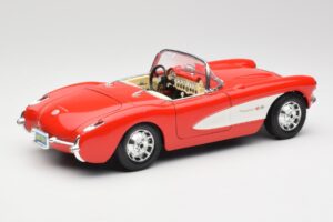 Chevrolet Corvette C1 Roadster Red Bburago 1:18 3024 Diecast - image 3 of 8