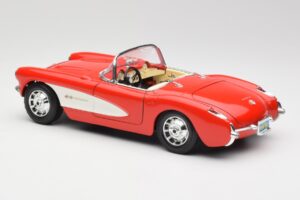 Chevrolet Corvette C1 Roadster Red Bburago 1:18 3024 Diecast - image 7 of 8