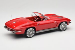 Chevrolet Corvette C2 Sting Ray Cabriolet Riverside Red Norev 1:18 189056 Diecast - image 2 of 6