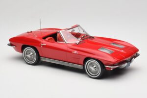 Chevrolet Corvette C2 Sting Ray Cabriolet Riverside Red Norev 1:18 189056 Diecast - image 4 of 6