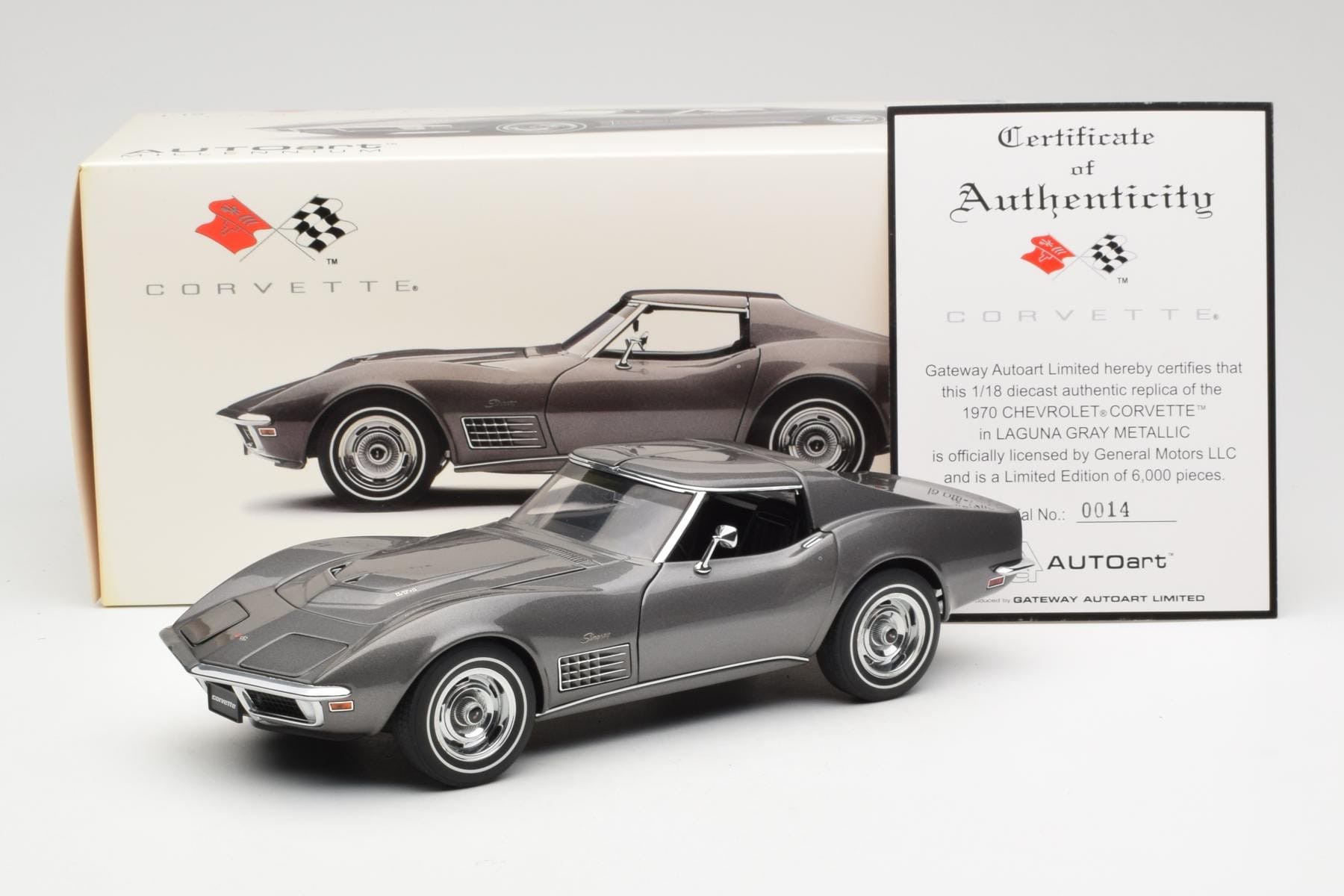 AUTOart Chevrolet Corvette C3 1:18 Laguna Grey 1970