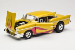 Chevrolet Custom Yellow with Flame Hot Wheels 1:18 21356 Diecast - image 2 of 8