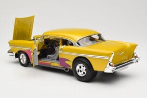 Chevrolet Custom Yellow with Flame Hot Wheels 1:18 21356 Diecast - image 5 of 8