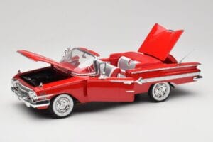 Chevrolet Impala Convertible Red Welly 1:18 9864W Diecast - image 2 of 8