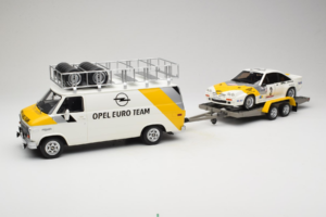 Opel Manta 400 Group B Rally Tour de Corse 1984 With Chevrolet G30 Service Van Otto 1:18 OT491 Resin - image 3 of 13