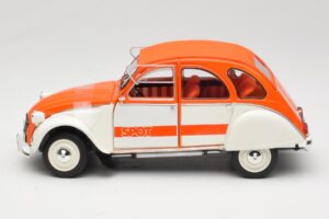 Citroen 2CV Spot Orange & White Solido 1:18 421183600 Diecast - image 4 of 8