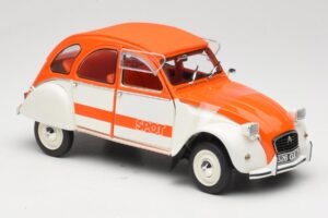 Citroen 2CV Spot Orange & White Solido 1:18 421183600 Diecast - image 6 of 8