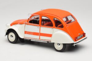 Citroen 2CV Spot Orange & White Solido 1:18 421183600 Diecast - image 7 of 8