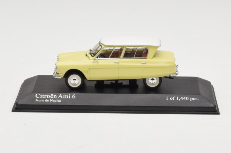 Citroen Ami 6 Yellow White Minichamps 1:43 400111661 Diecast