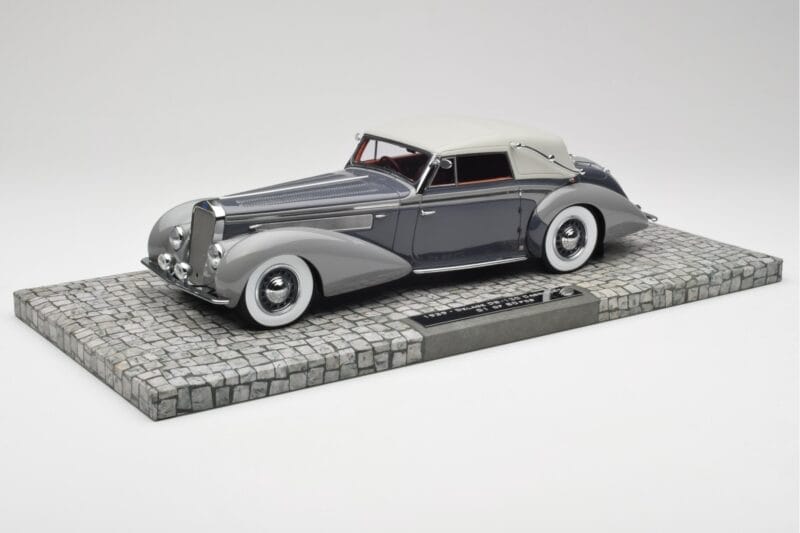 Delage D8 120 Cabriolet Grey & Dark Grey Minichamps 1:18 107115134 Diecast