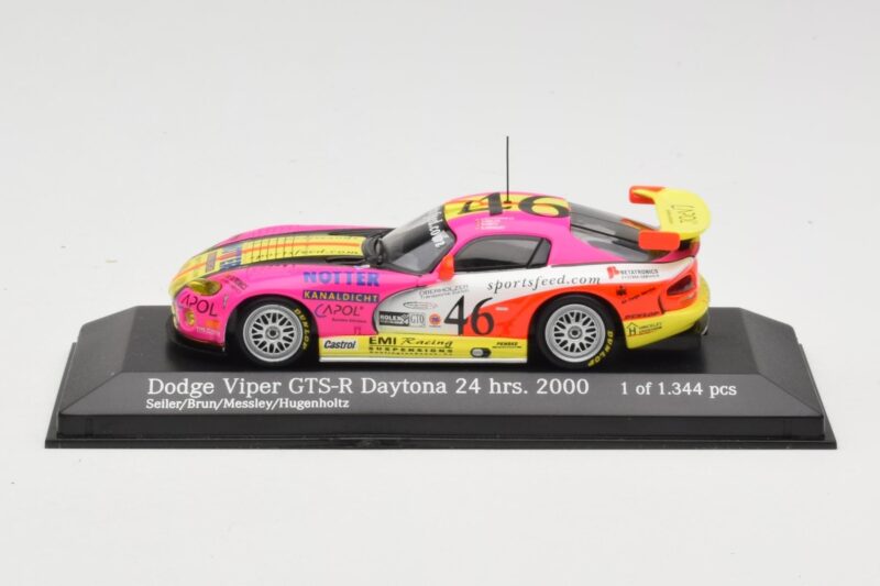 Dodge Viper GTS-R #46 Seiler / Brun / Messley 24 Hours of Daytona 2000 Minichamps 1:43 Dodge Viper GTS-R #46 Seiler / Brun / Messley 24 Hours of Daytona 2000 Minichamps 1:43 430001446 Diecast