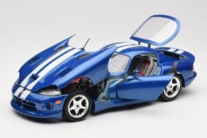 Dodge Viper GTS SR II Blue with White Stripes Bburago 1:18 3330 Diecast - image 2 of 8