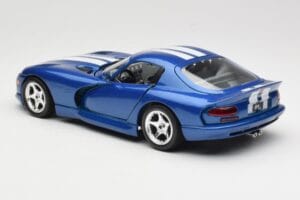 Dodge Viper GTS SR II Blue with White Stripes Bburago 1:18 3330 Diecast - image 7 of 8