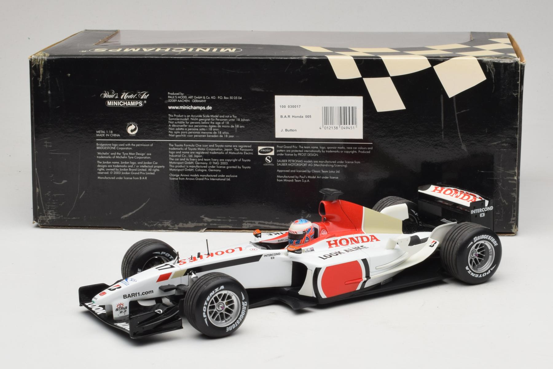 Minichamps BAR Honda 005 Button 1:18 F1 2003