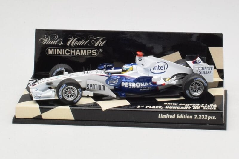 BMW Sauber F1.06 #10 N. Heidfeld Hungarian GP 3rd Place 2006 Minichamps 1:43 400060116 Diecast