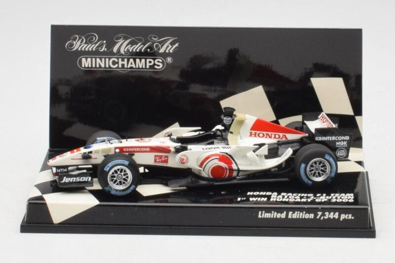 Honda RA106 #12 J. Button Hungarian GP Winner F1 2006 Minichamps 1:43 400060112 Diecast