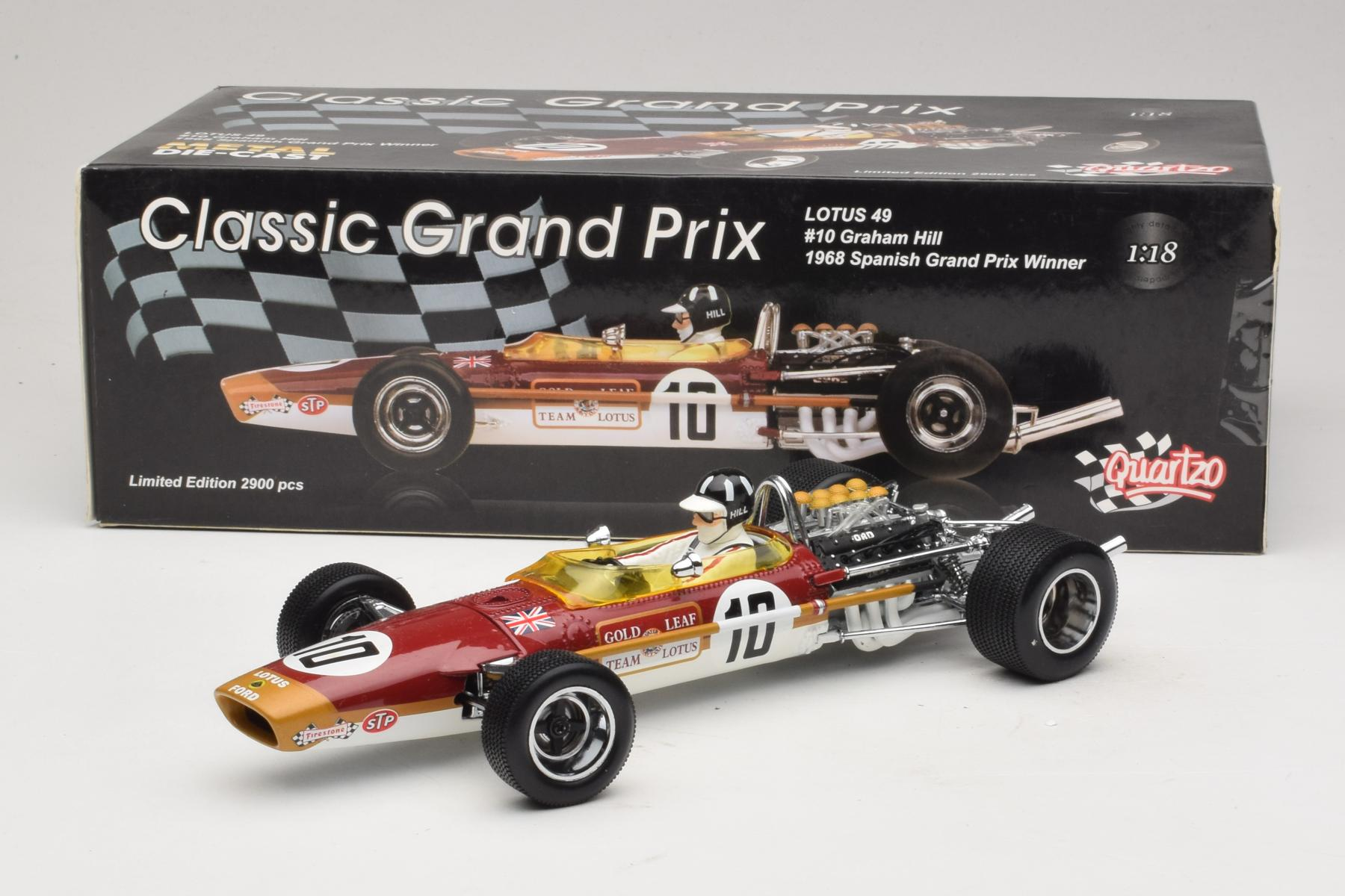 Quartzo Lotus 49 1:18 Hill Winner Spanish GP 1968